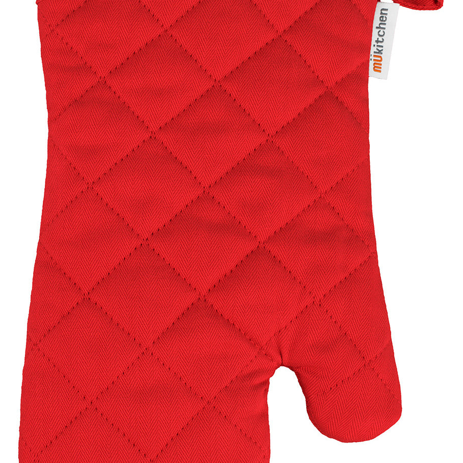 MU Kitchen 100% Cotton Terry-Lined Oven Mitt, 13-Inch