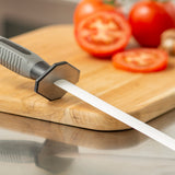 Kitchen IQ 8-Inch Oval Ceramic Rod Knife Sharpener