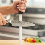 Kitchen IQ 8-Inch Oval Ceramic Rod Knife Sharpener