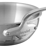 Mauviel M'Cook Stainless Steel Curved Splayed Saute Pan, 11 Inch