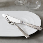 Fortessa Lucca Flatware Set, 5-Piece, Faceted Stainless