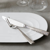 Fortessa Lucca Flatware Set, 5-Piece, Faceted Stainless