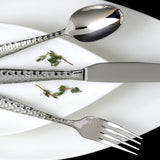 Fortessa Lucca Flatware Set, 5-Piece, Faceted Stainless