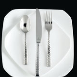 Fortessa Lucca Flatware Set, 5-Piece, Faceted Stainless