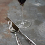 Fortessa Lucca Flatware Set, 5-Piece, Faceted Stainless