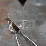 Fortessa Lucca Flatware Set, 5-Piece, Faceted Stainless