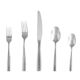 Fortessa Lucca Flatware Set, 5-Piece, Faceted Stainless