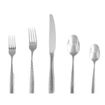 Fortessa Lucca Flatware Set, 20-Piece, Faceted Stainless
