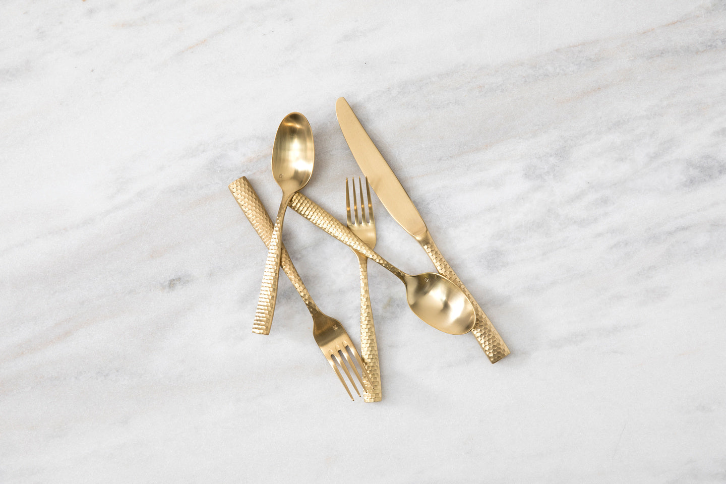 Fortessa Lucca Flatware Set, 5-Piece, Gold