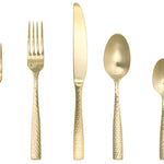Fortessa Lucca Flatware Set, 5-Piece, Gold