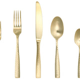 Fortessa Lucca Flatware Set, 5-Piece, Gold