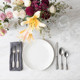Fortessa Ashton Antiqued Flatware 5 Piece Place Setting, Stainless Steel