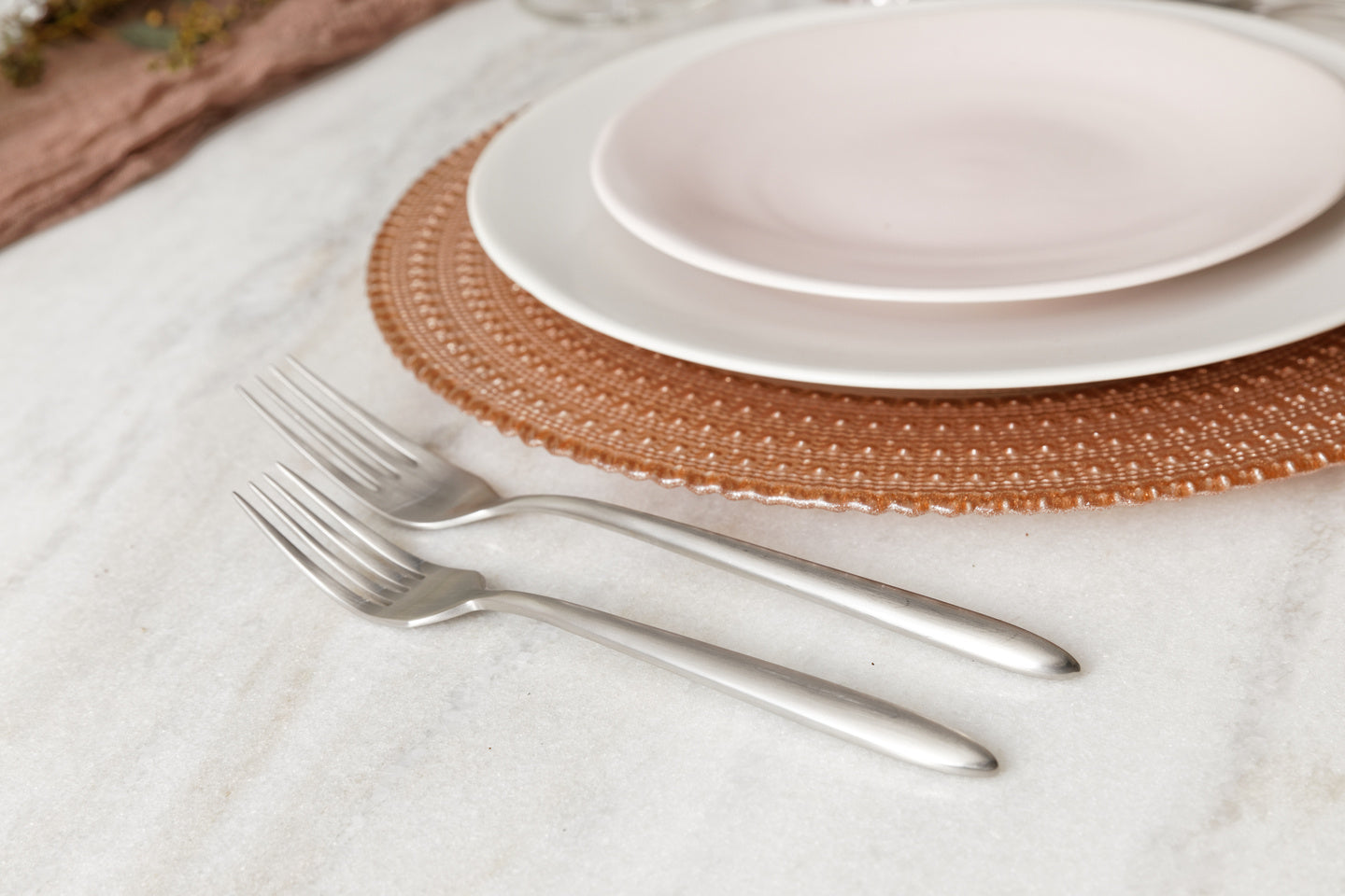 Fortessa Velo Brushed Flatware Set, 20-Piece, Brushed Stainless