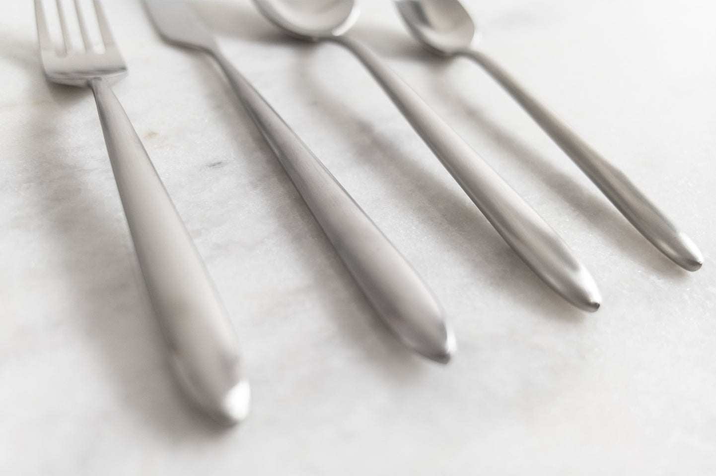 Fortessa Velo Brushed Flatware Set, 20-Piece, Brushed Stainless