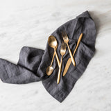Fortessa Velo Brushed Flatware Set, 5-Piece, Brushed Gold