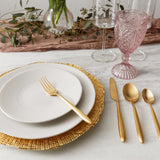 Fortessa Velo Brushed Flatware Set, 20-Piece, Brushed Gold
