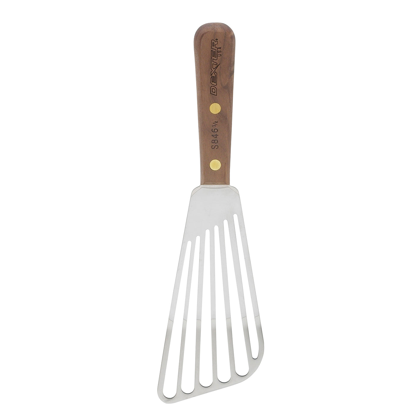 Dexter-Russell Stainless Steel Slotted Fish Turner w/ Walnut Handle, Made in USA