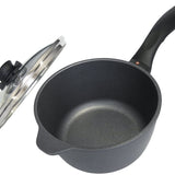Swiss Diamond Nonstick Induction Saucepan With Lid, 2.2 Quart