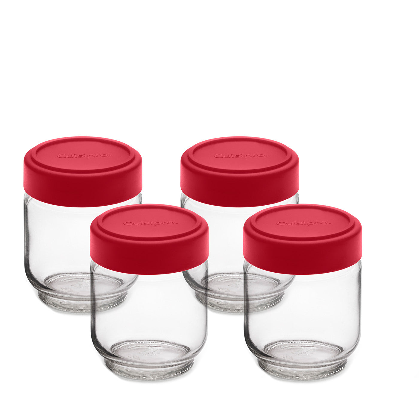 Cuisipro 6 Ounce Yogurt Maker Glass Jars, 4 Piece Set