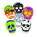 Tovolo Skull Cookie Cutter Set of 6 Stamps with Cutter, Black/White