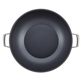 Anolon Accolade Hard Anodized Nonstick Wok with Lid, 13.5-Inch, Gray
