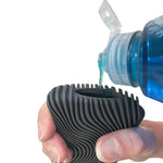 Fusionbrands WaveSponge Silicone Scraper, Squeegee & Scrub Sponge, Gray