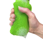 Fusionbrands WaveSponge Silicone Scraper, Squeegee & Scrub Sponge, Gray