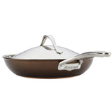 Anolon Nouvelle Copper Luxe Hard-Anodized Nonstick Cookware Set, 11-Piece, Sable