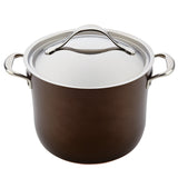 Anolon Nouvelle Copper Luxe Hard-Anodized Nonstick Cookware Set, 11-Piece, Sable