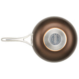 Anolon Nouvelle Copper Luxe Hard-Anodized Nonstick Stir Fry, 12-Inch, Sable