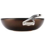 Anolon Nouvelle Copper Luxe Hard-Anodized Nonstick Stir Fry, 12-Inch, Sable