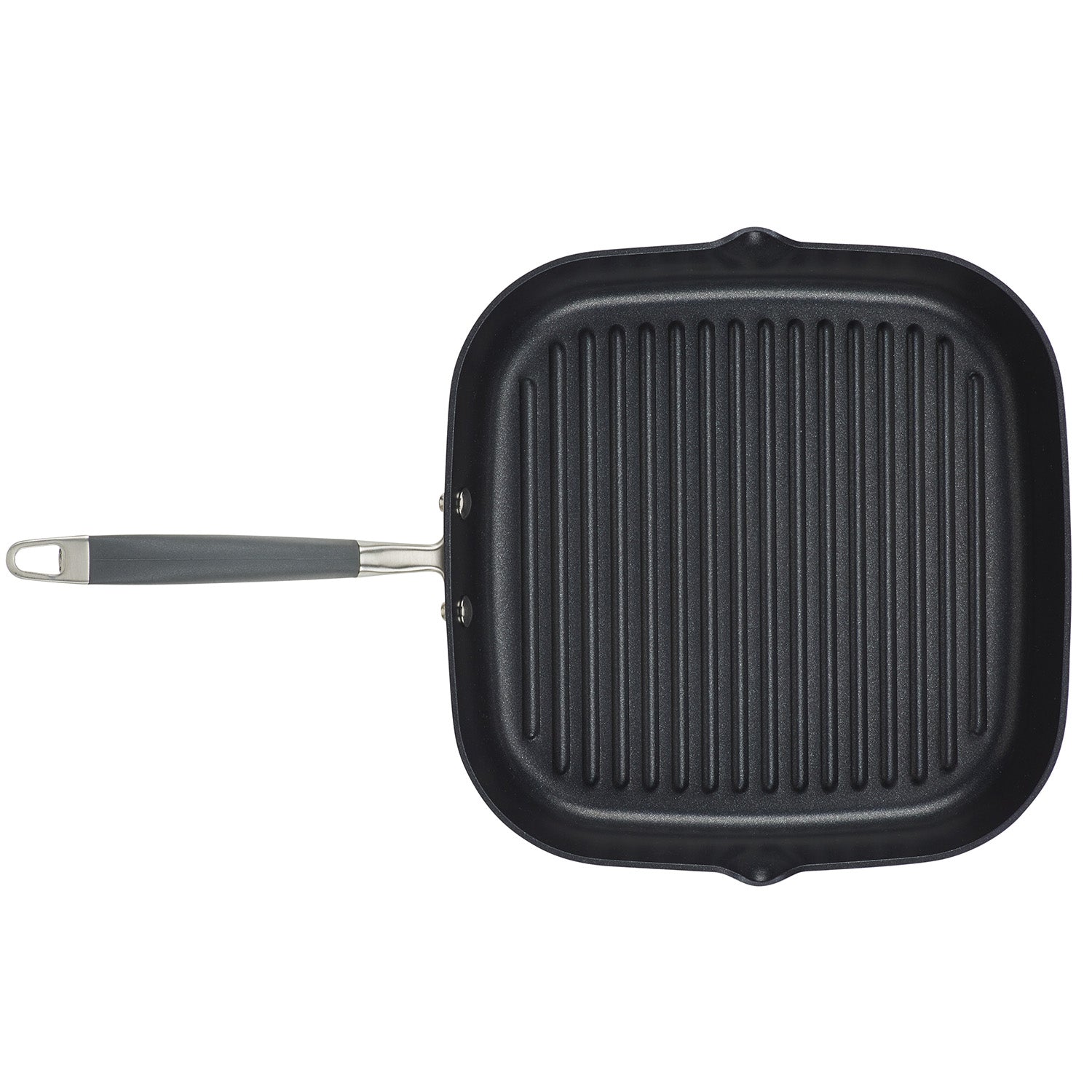 Anolon Advanced Home Hard-Anodized Nonstick Deep Square Grill Pan, 11-Inch, Moonstone
