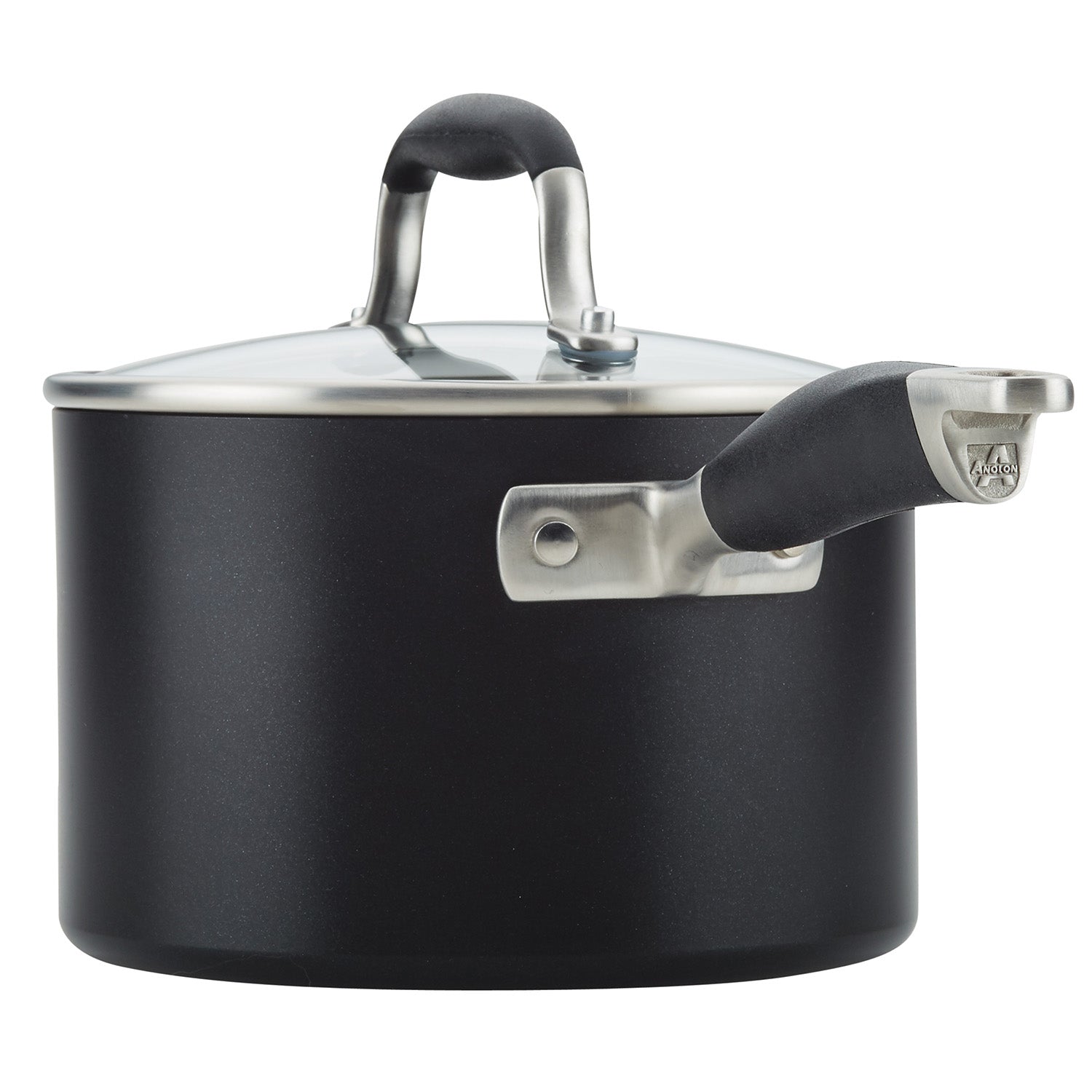 Anolon Advanced Home Hard-Anodized Nonstick Cookware Set, 11-Piece, Onyx