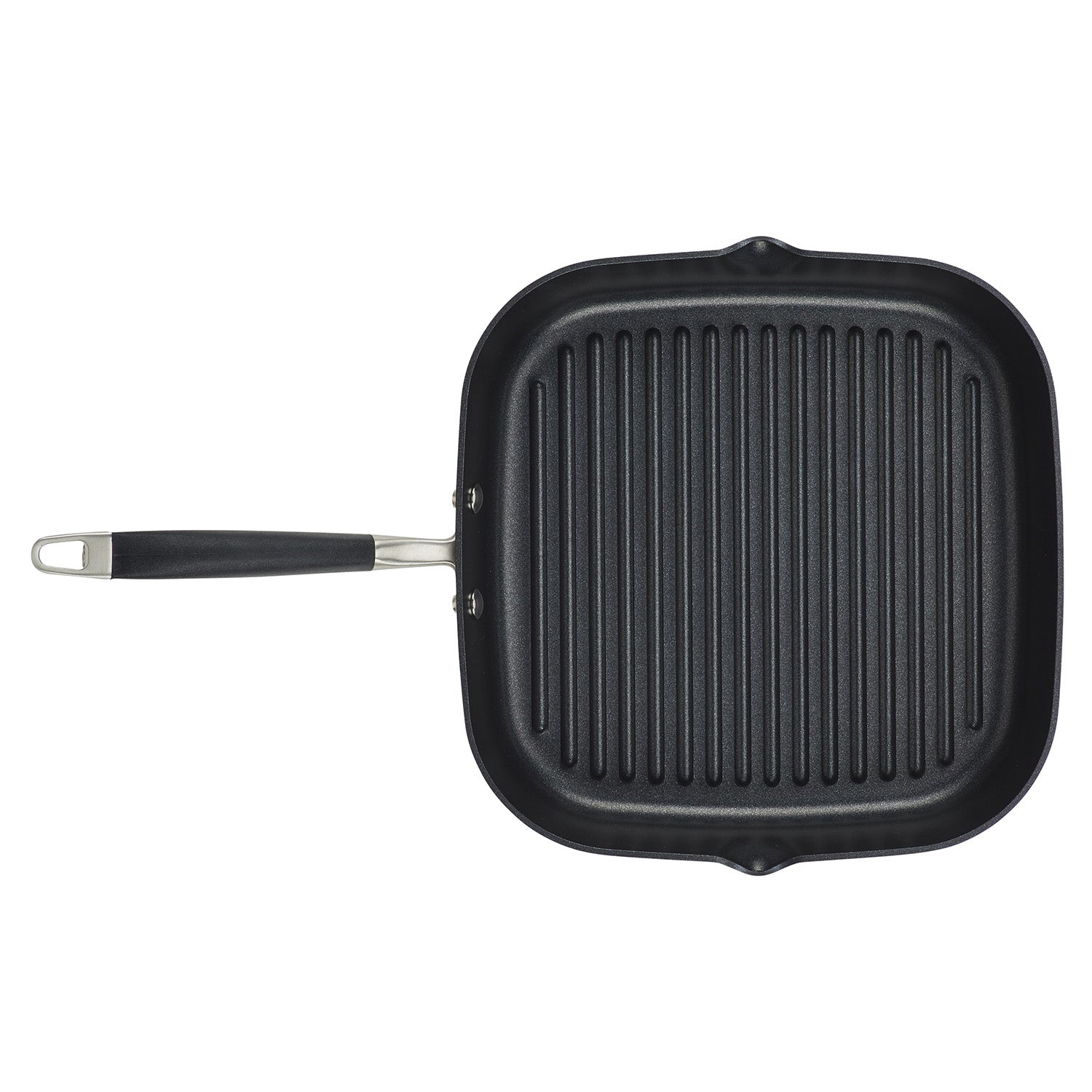 Anolon Advanced Home Hard-Anodized Nonstick Deep Square Grill Pan, 11-Inch, Onyx