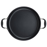 Anolon Advanced Home Hard-Anodized Nonstick Wide Stockpot with Lid, 7.5-Quart, Onyx