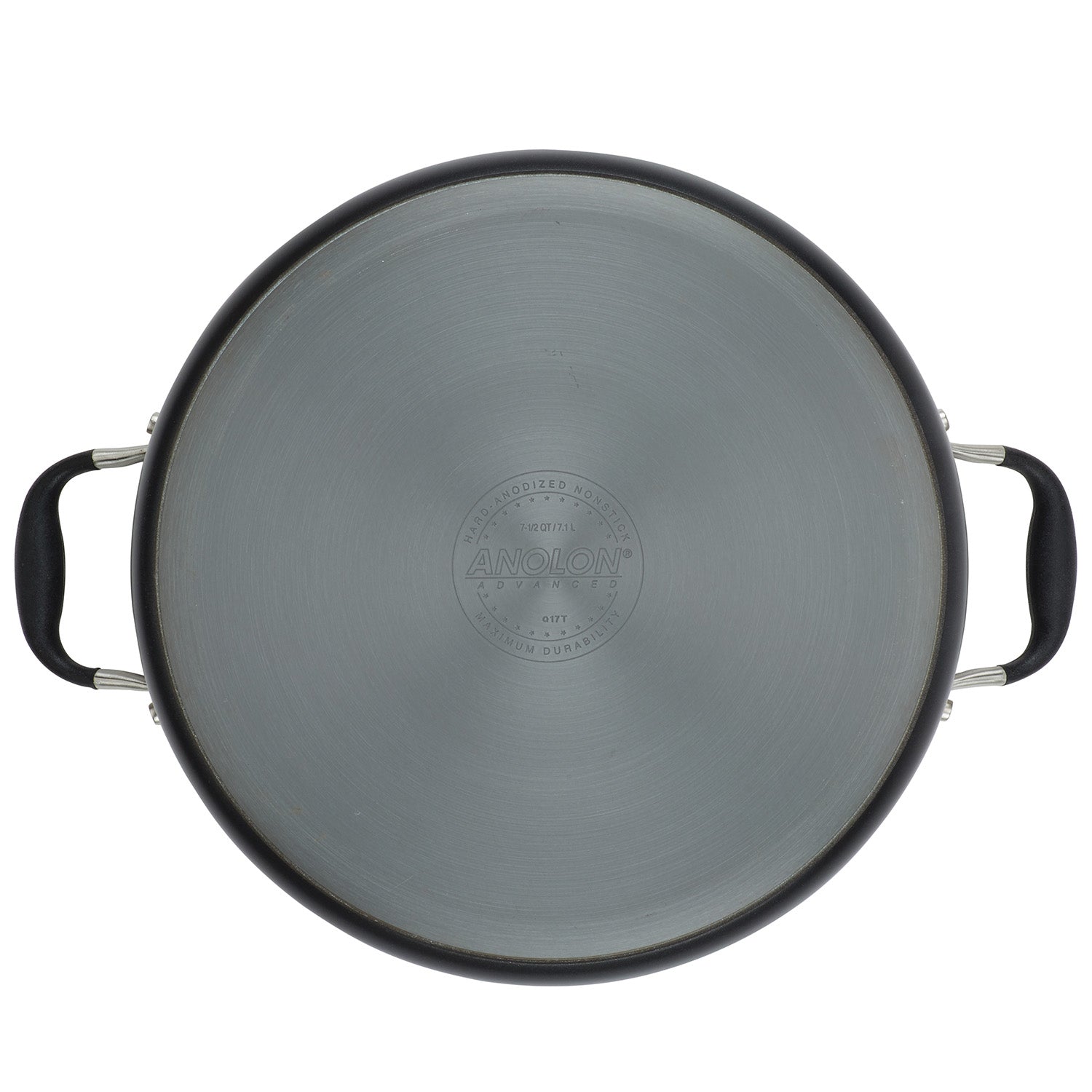 Anolon Advanced Home Hard-Anodized Nonstick Wide Stockpot with Lid, 7.5-Quart, Onyx