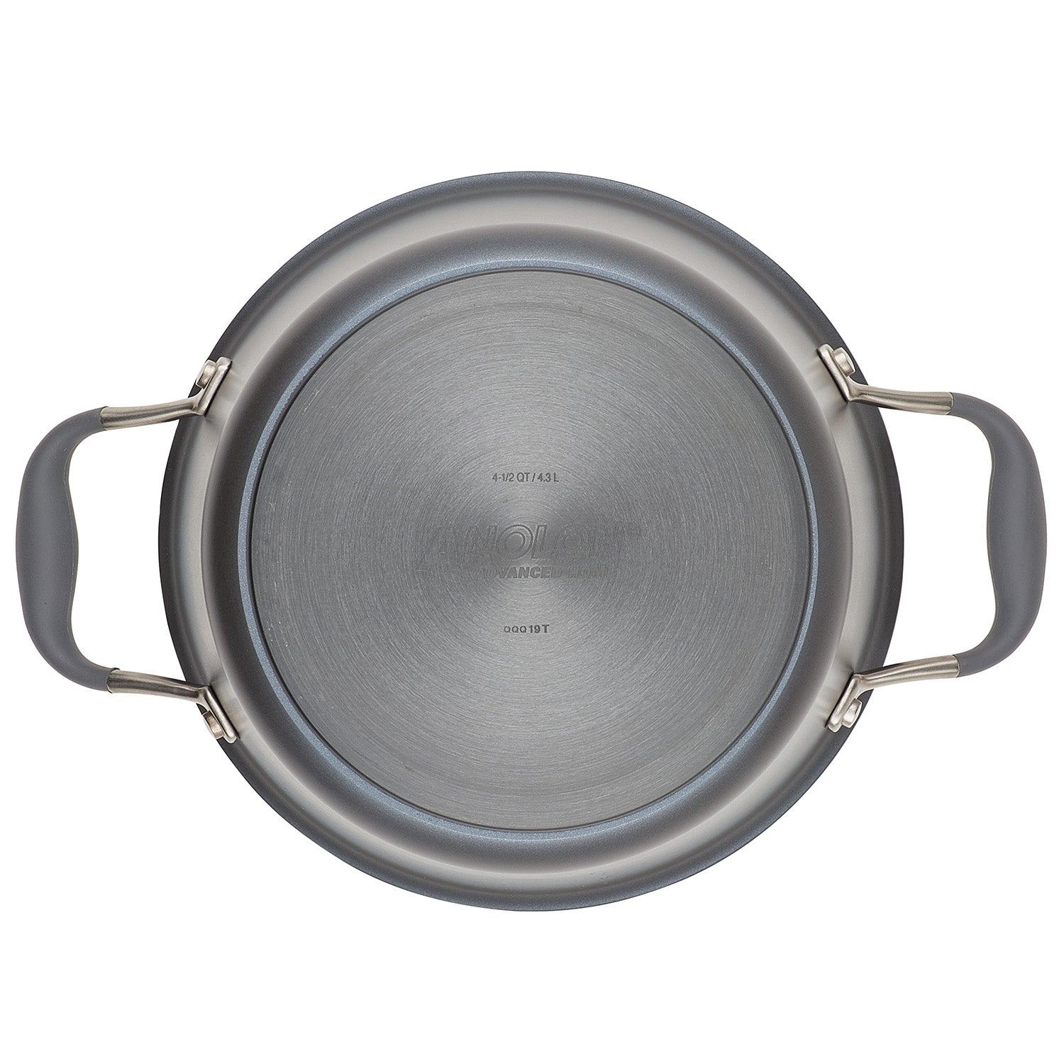 Anolon Advanced Home Hard-Anodized Nonstick Saucepot with Lid, 4.5-Quart, Moonstone