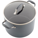 Anolon Advanced Home Hard-Anodized Nonstick Stockpot with Lid, 10-Quart, Moonstone