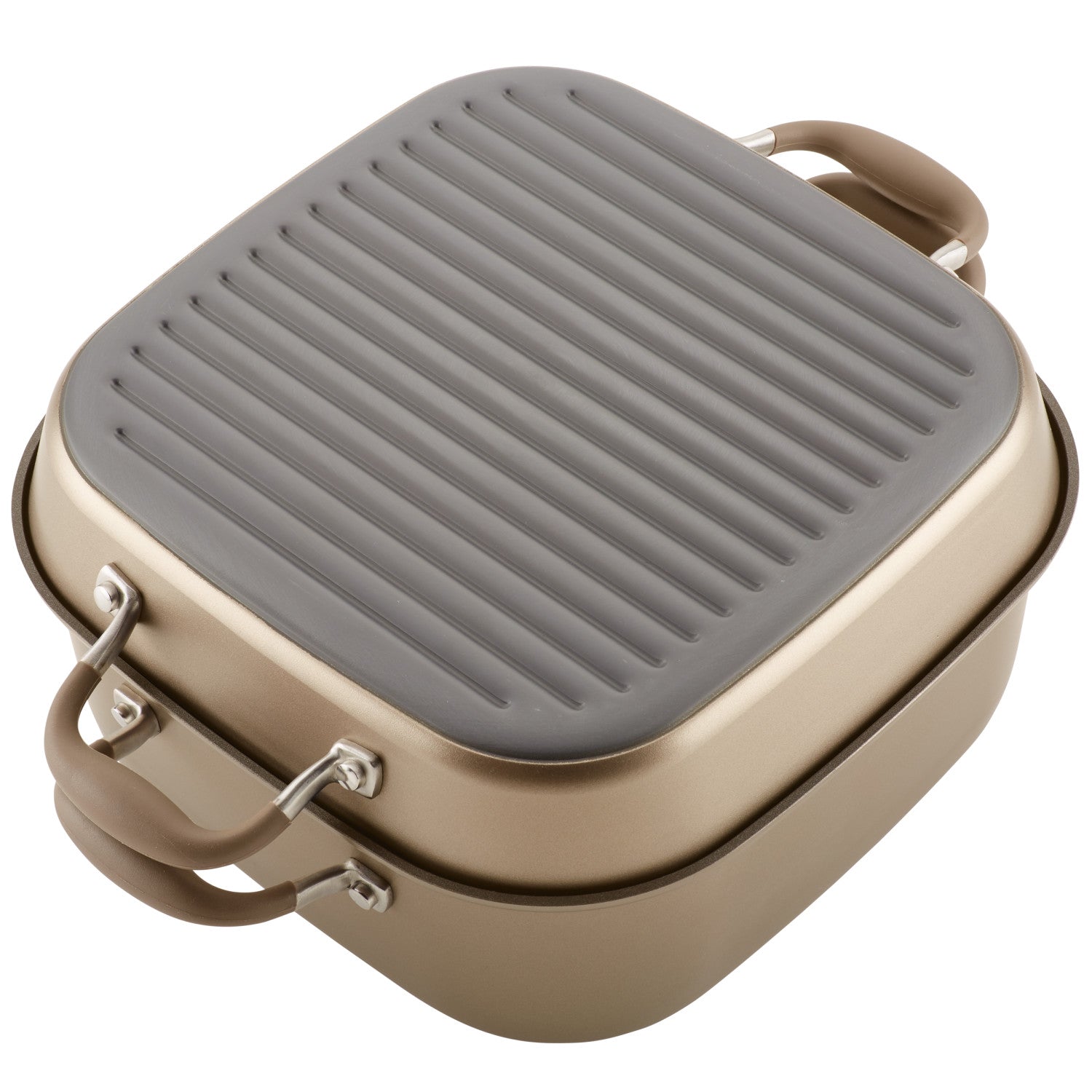 Anolon Advanced Home Hard-Anodized Nonstick Two Step Meal Cookware Set, 2-Piece, Bronze