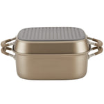 Anolon Advanced Home Hard-Anodized Nonstick Two Step Meal Cookware Set, 2-Piece, Bronze