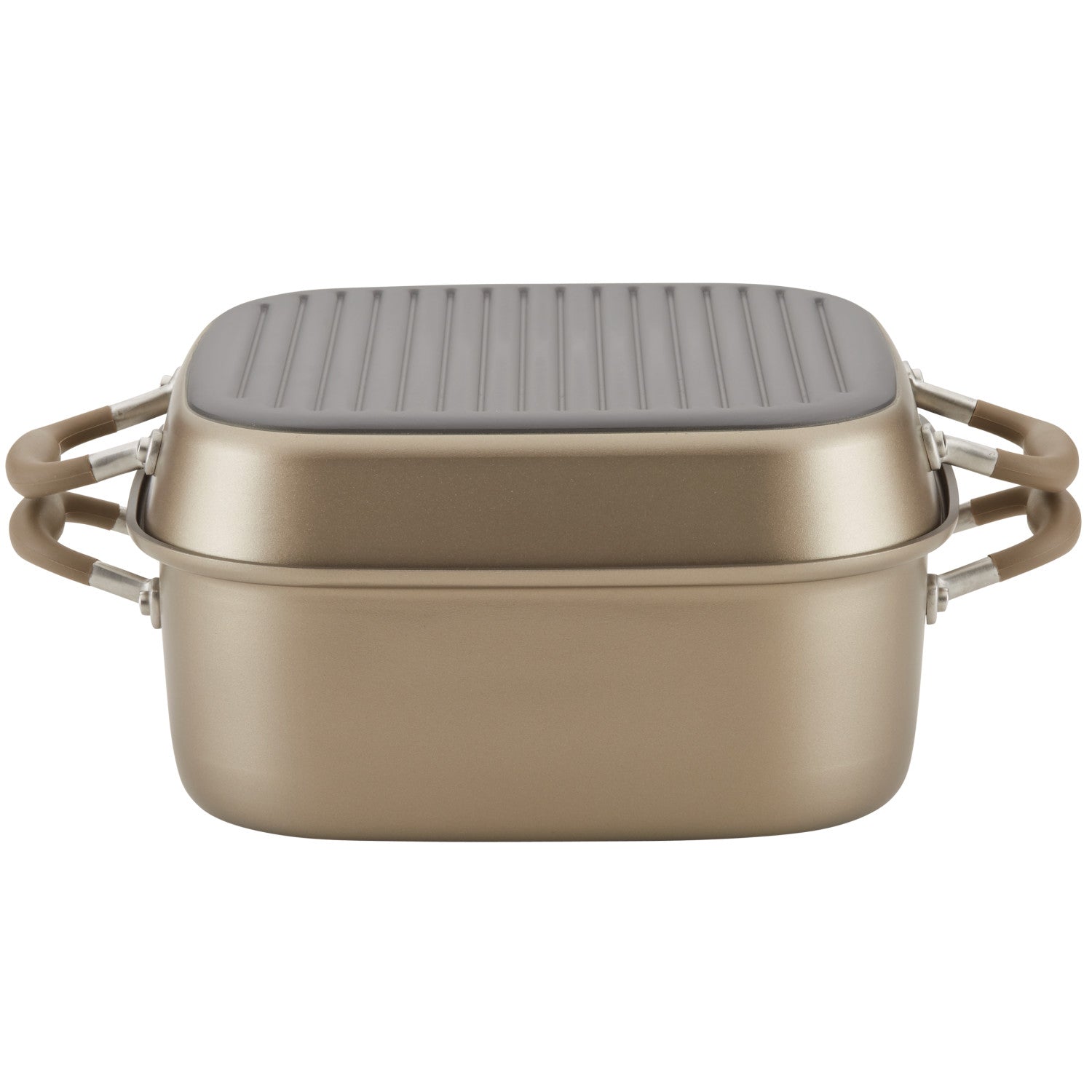 Anolon Advanced Home Hard-Anodized Nonstick Two Step Meal Cookware Set, 2-Piece, Bronze