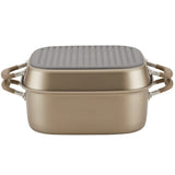 Anolon Advanced Home Hard-Anodized Nonstick Two Step Meal Cookware Set, 2-Piece, Bronze
