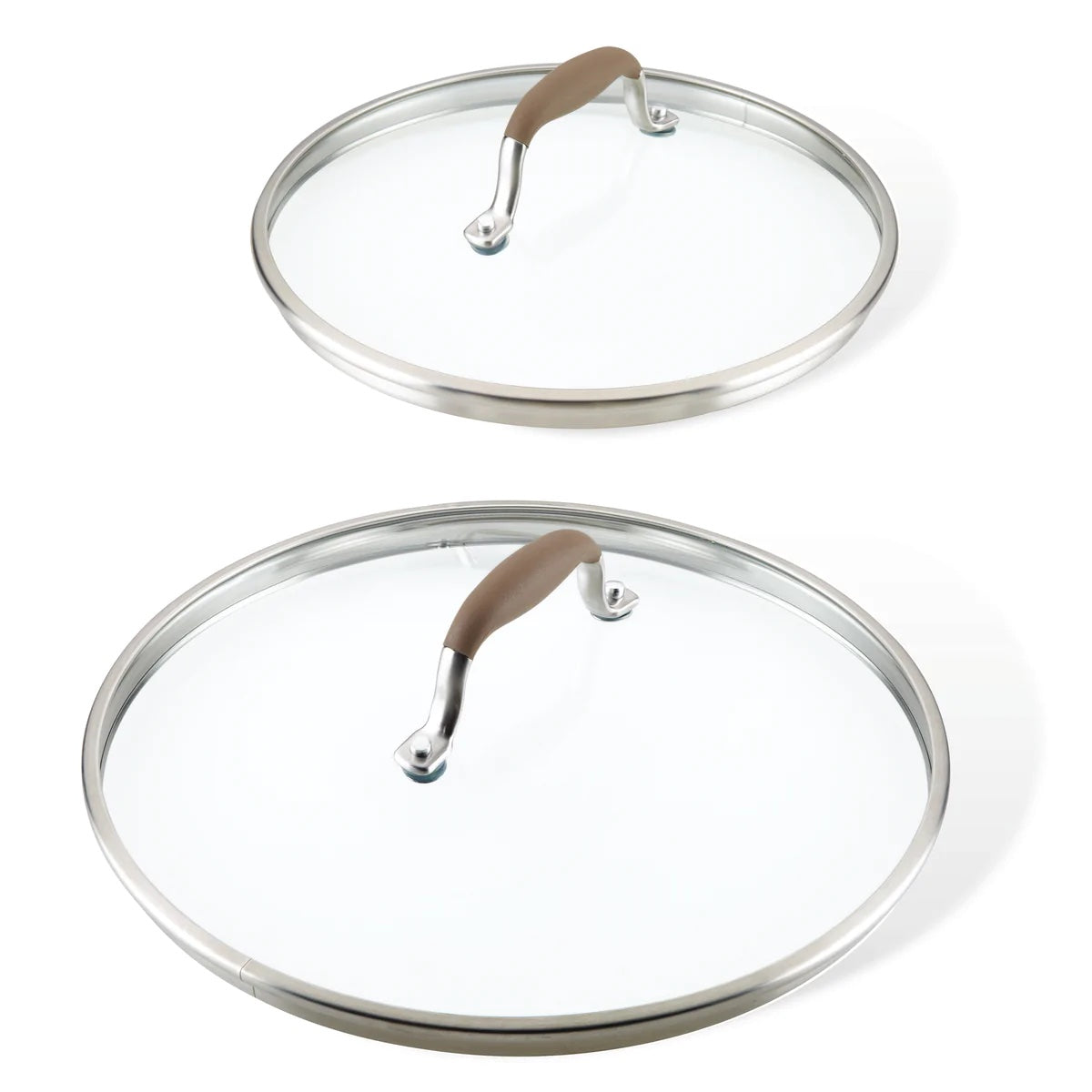 Anolon Advanced Hard Anodized Lid 10 Inch & 12 Inch Pack, Bronze