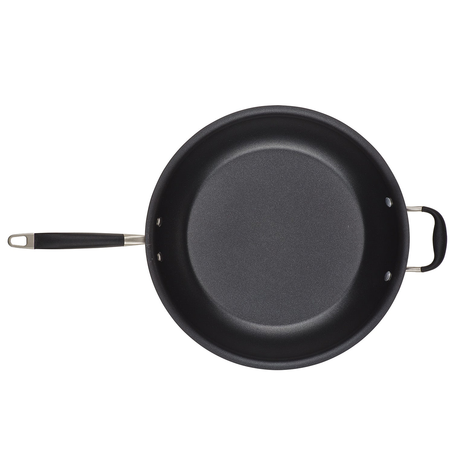 Anolon Advanced Home Hard-Anodized Nonstick Frying Pan with Helper Handle, 14.5-Inch, Onyx
