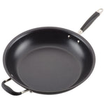 Anolon Advanced Home Hard-Anodized Nonstick Frying Pan with Helper Handle, 14.5-Inch, Onyx