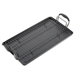 Anolon Advanced Home Hard-Anodized Nonstick Double Burner Griddle, 10-Inch x 18-Inch, Onyx
