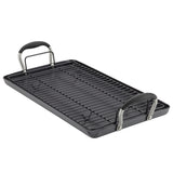 Anolon Advanced Home Hard-Anodized Nonstick Double Burner Griddle, 10-Inch x 18-Inch, Onyx