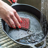 Lodge Chainmail Scrubbing Pad, Red