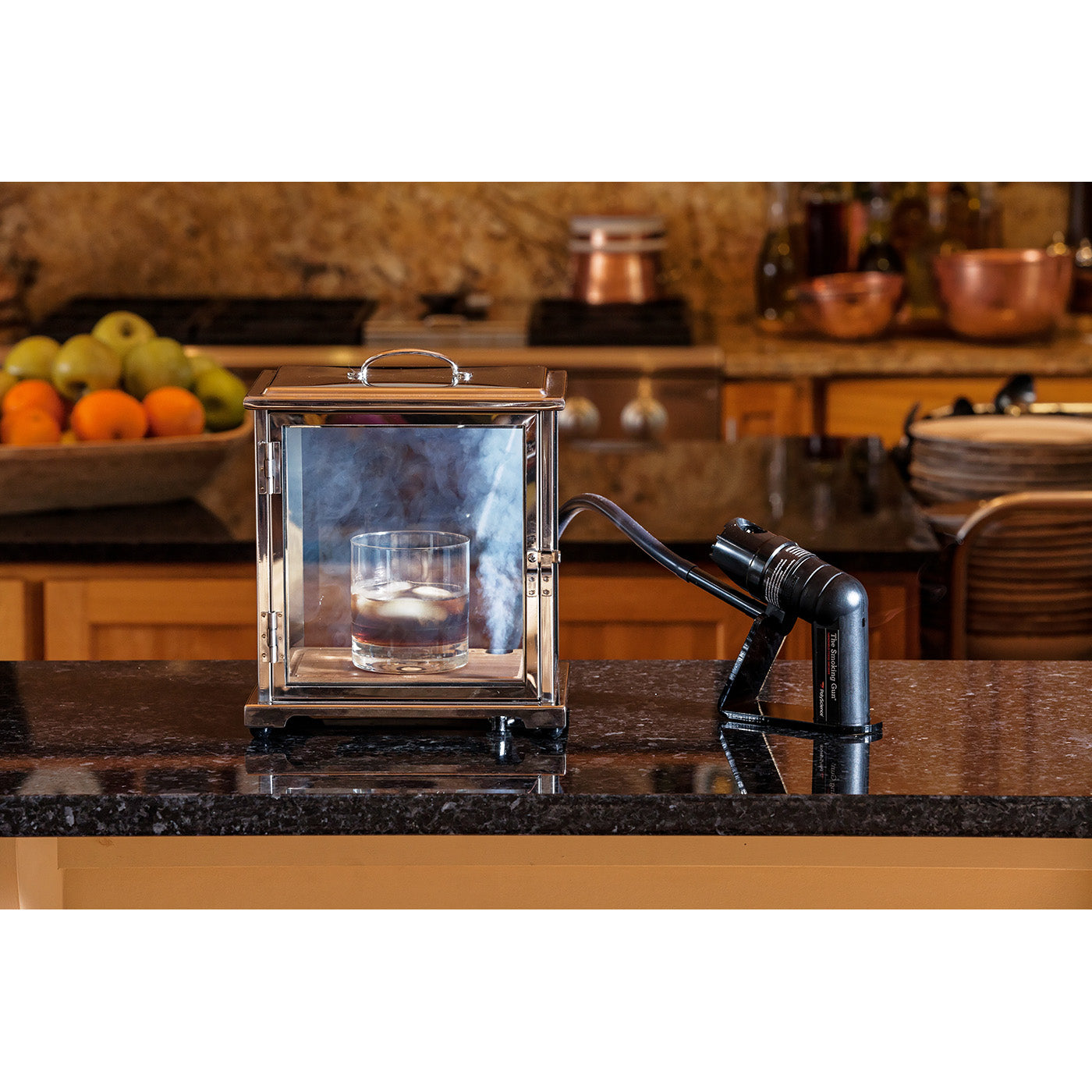 Crafthouse by Fortessa Cocktail Smoking Box w/Handheld Smoker, Stainless Steel