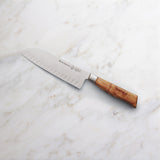Messermeister Oliva Elite 7-Inch Kullenschliff Santoku Knife